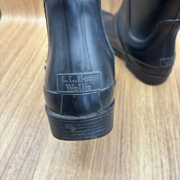 L.L. Bean Wellie Womens Tall Waterproof Rain / Riding Boots Black Women’s Sz 10M - Picture 11 of 12